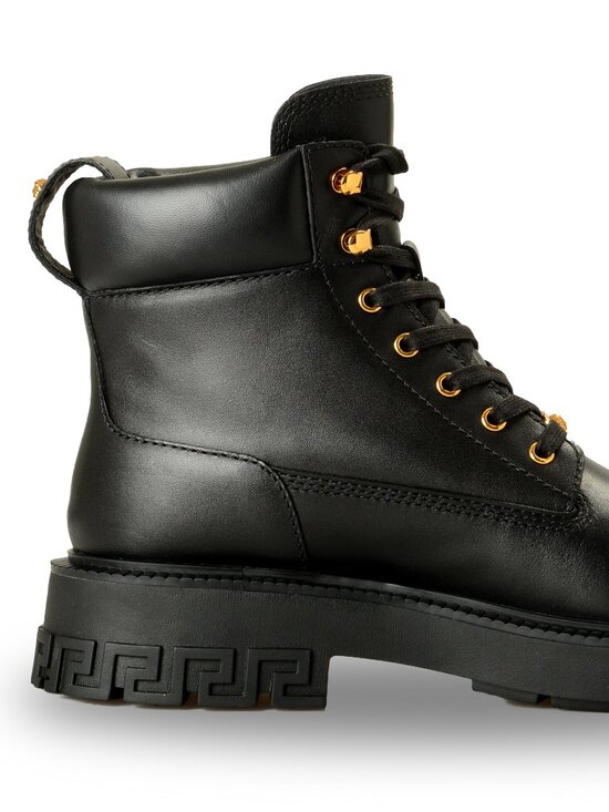 Versace Men\'s Black Leather Lace Up Boots Shoes US 12 IT 45 main image 8